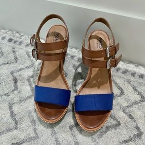 Nautical Blue and Brown Wedges